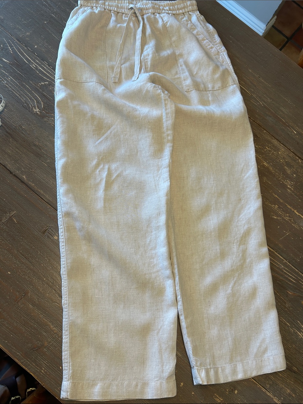 Banana Republic Drawstring 100% Linen Pants - Picture 3 of 11